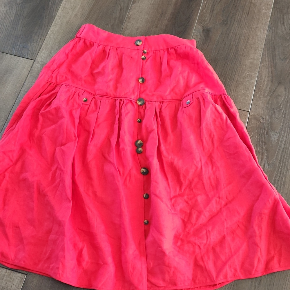 NWT Farm Rio Mixed Buttons Euroflax Premium Skirt—M